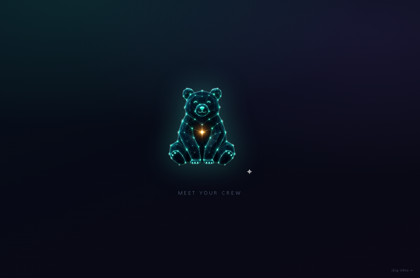 RHOBEAR powering-up splash